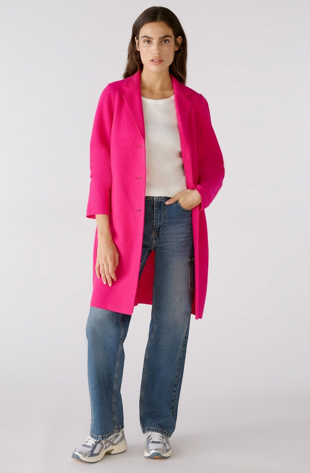 Pink Boiled Wool Coat