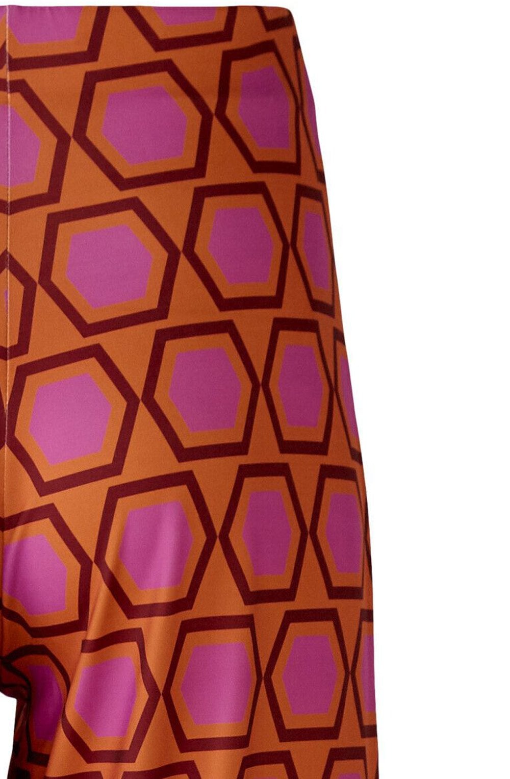 Pink Bold Print Wide Leg Jersey Trousers