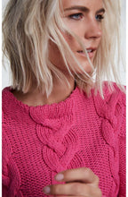 Pink Cable Knit Jumper