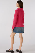 Pink Chunky Knit Half Zip Jumper