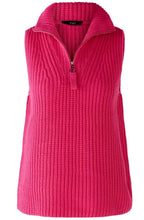 Pink Chunky Knit Half Zip Slip Over