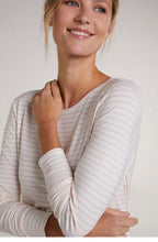 Pink & Cream Stripe Top