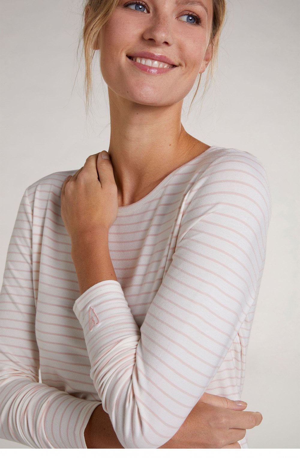 Pink & Cream Stripe Top