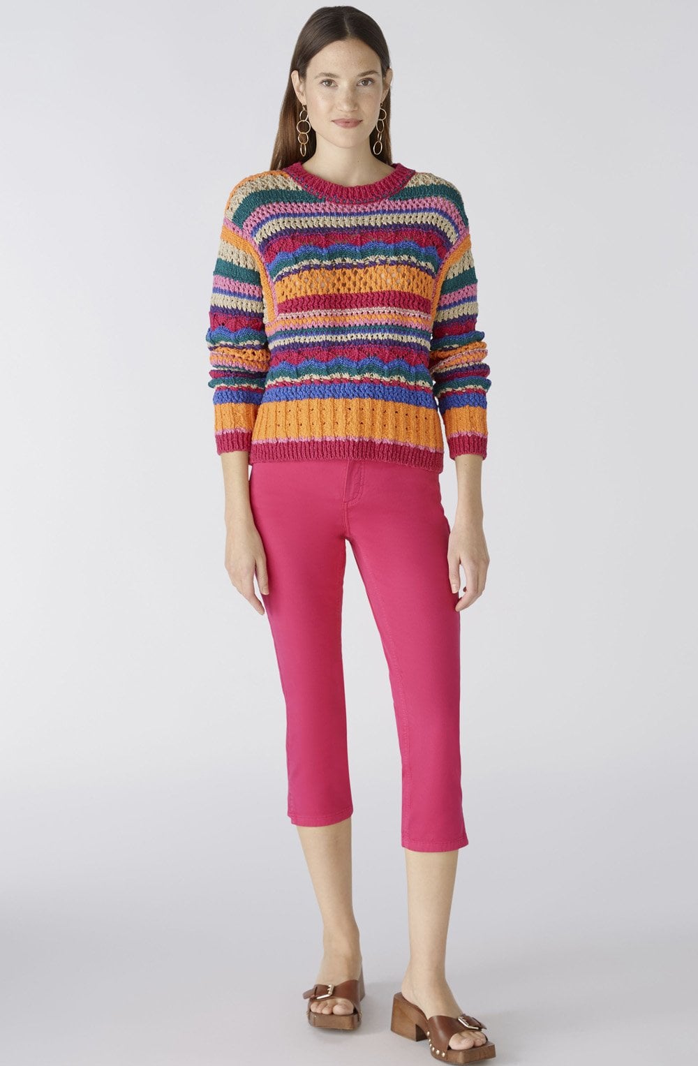 Pink Cropped Skinny Jeans