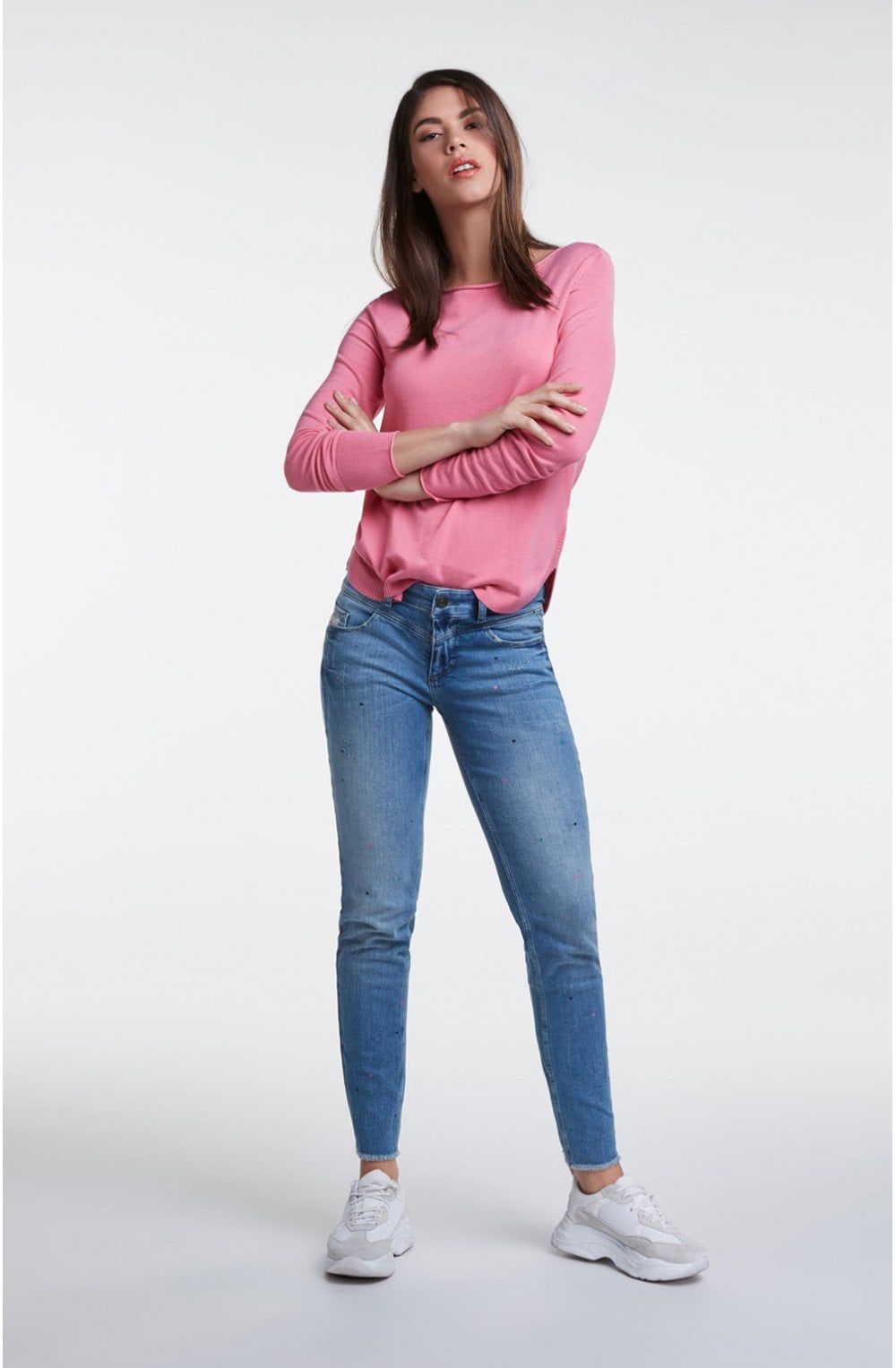 Pink Fine Knit Jumper