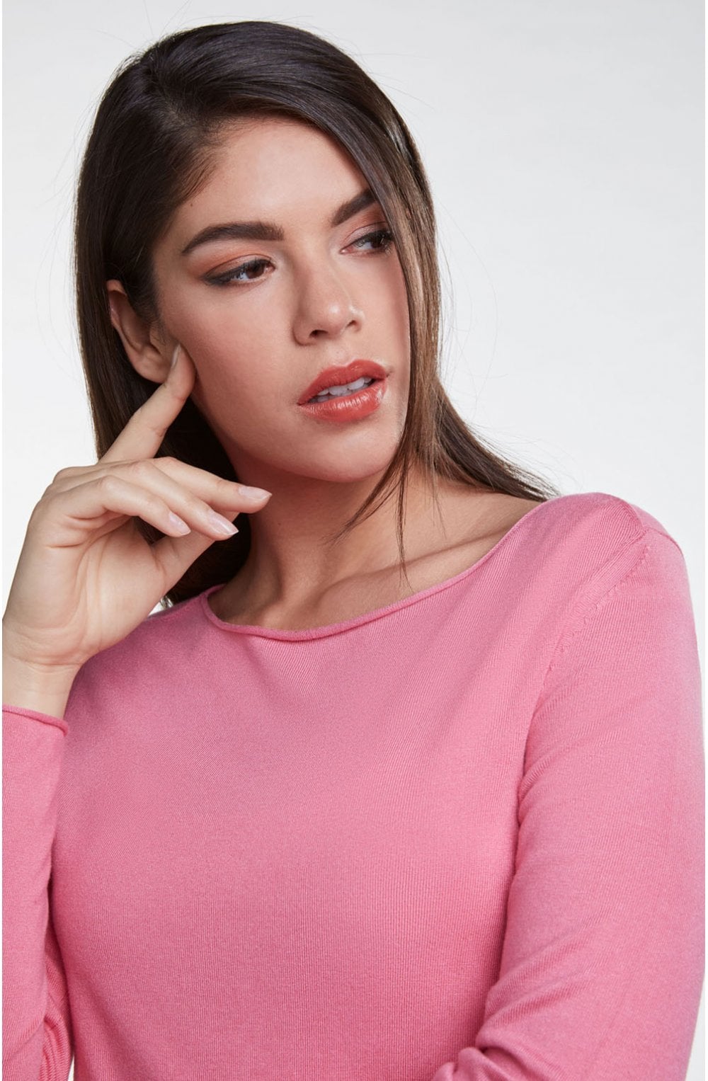 Pink Fine Knit Jumper