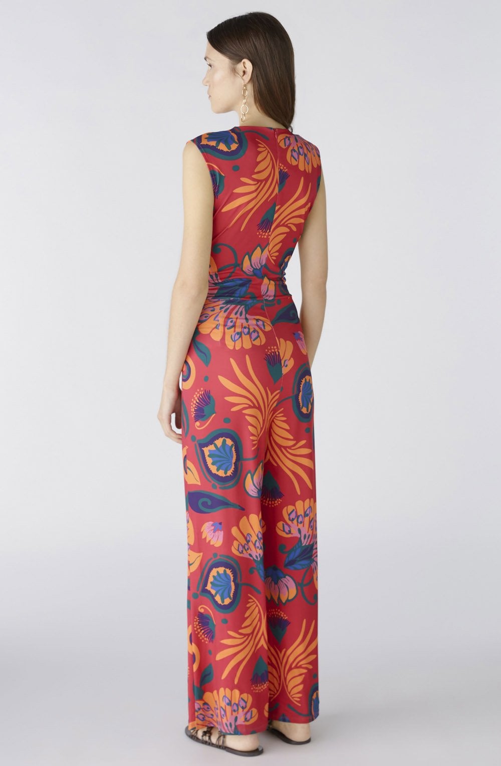 Pink Floral Jersey Jumpsuit