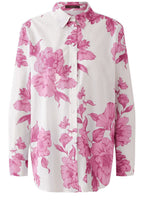 Pink Floral Longline Shirt