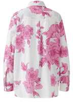 Pink Floral Longline Shirt