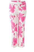 Pink Floral Slip On Trousers