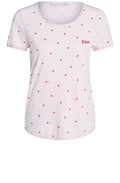 Pink Heart Print T Shirt