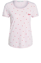 Pink Heart Print T Shirt