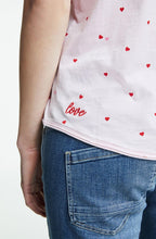 Pink Heart Print T Shirt
