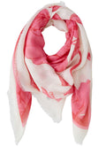Pink Lightweight Floral Scarf