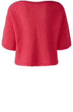 Pink Linen Blend Ribbon Knit Top