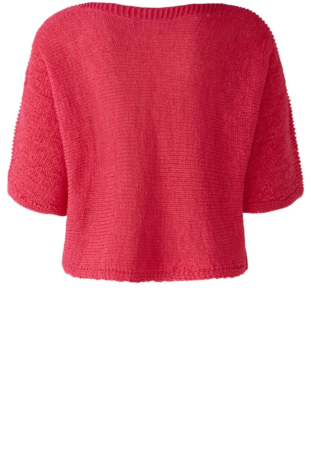 Pink Linen Blend Ribbon Knit Top