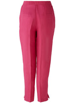 Pink Linen Cropped Trousers