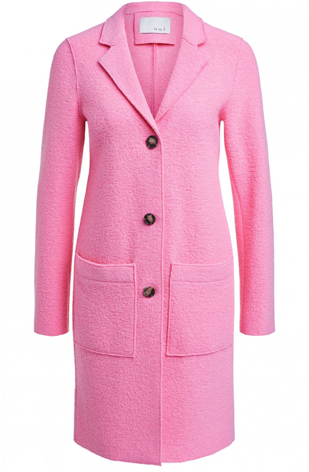 Pink Long Line Coat