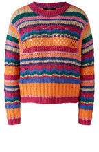 Pink Orange Elaborate Knit Jumper