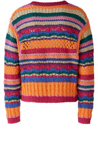 Pink Orange Elaborate Knit Jumper