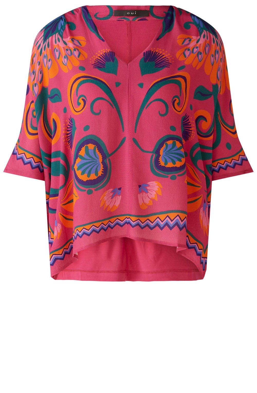 Pink Orange Kaftan Blouse