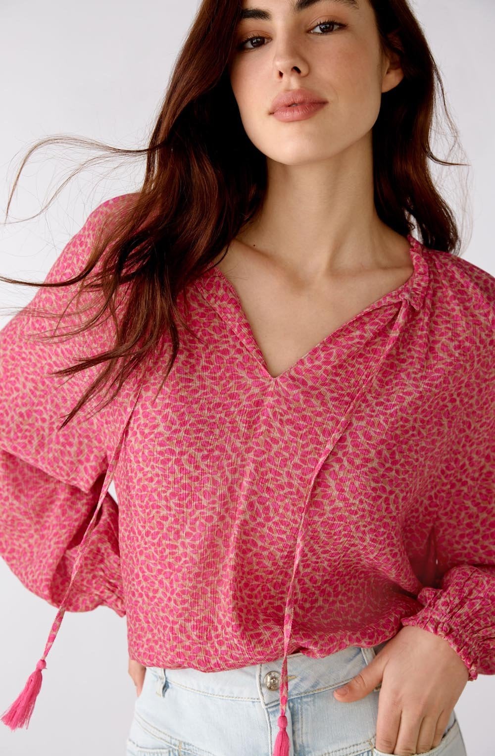Pink Patterned Blouse