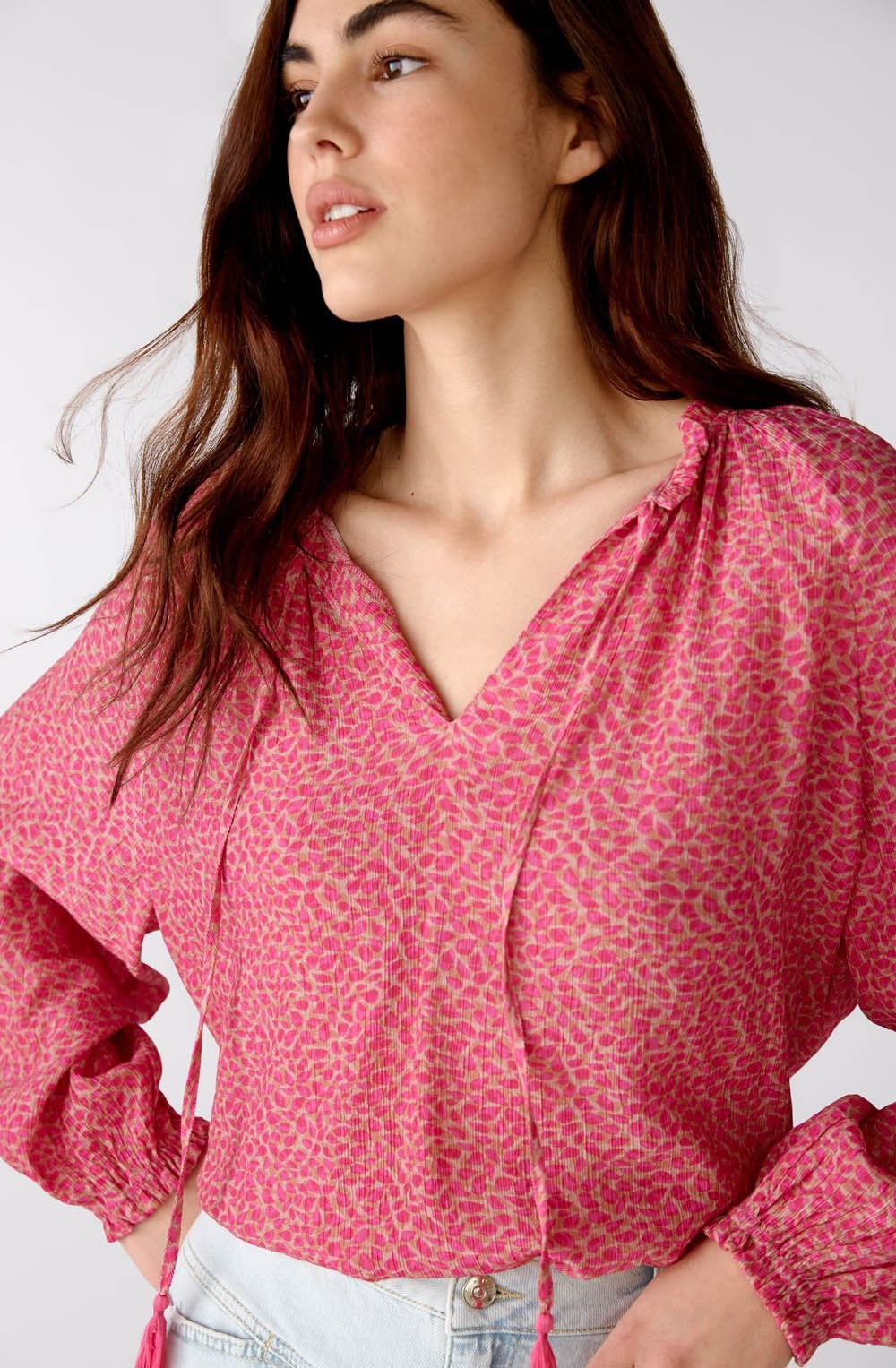 Pink Patterned Blouse