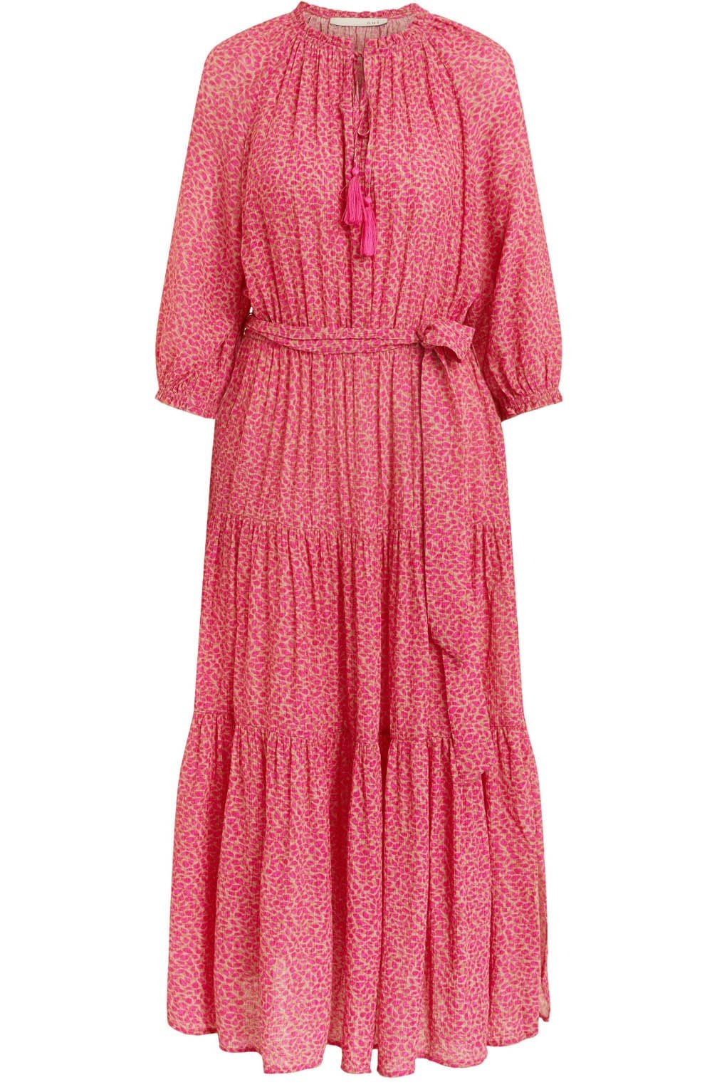 Pink Patterned Maxi Dress