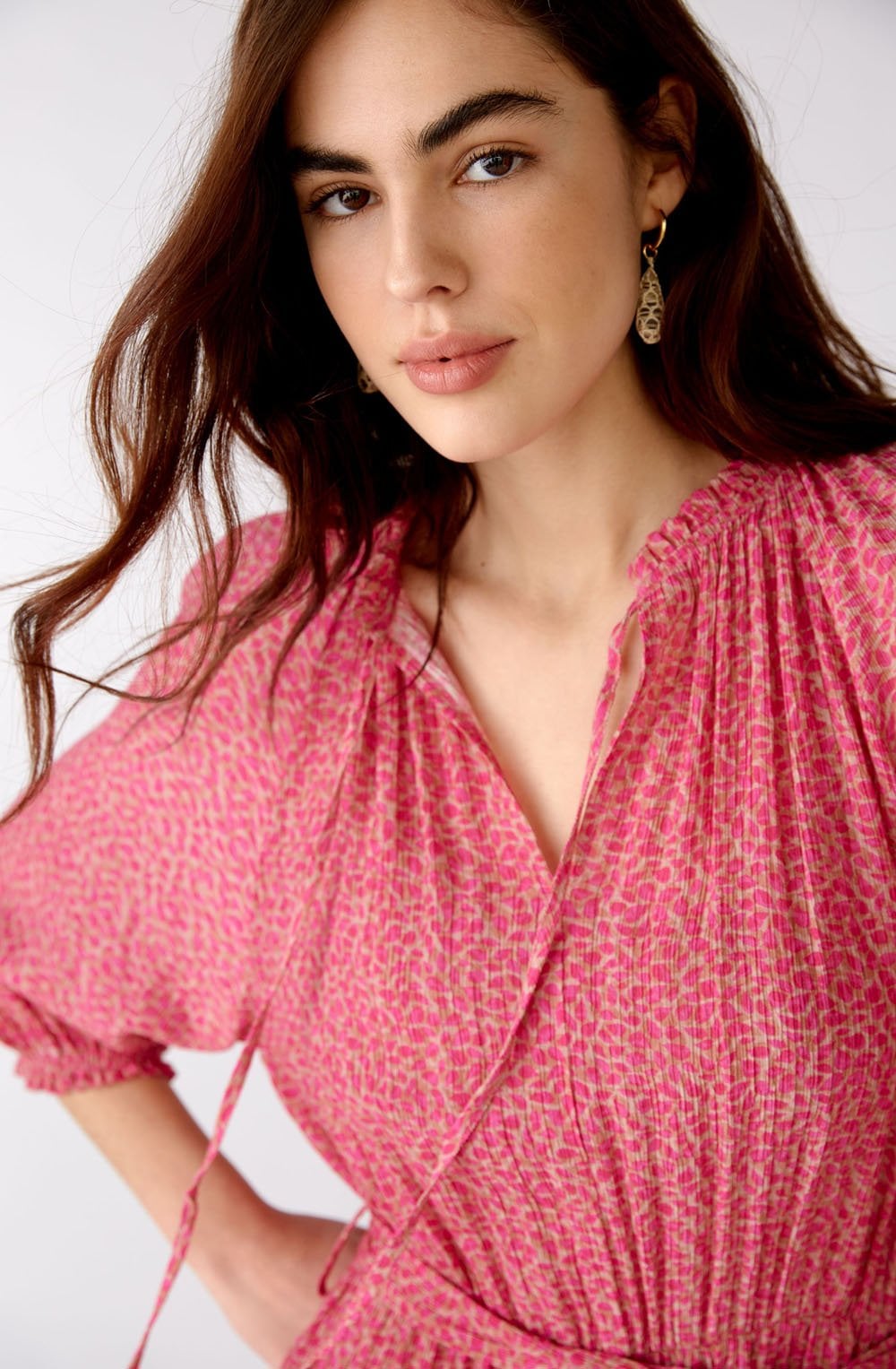 Pink Patterned Maxi Dress