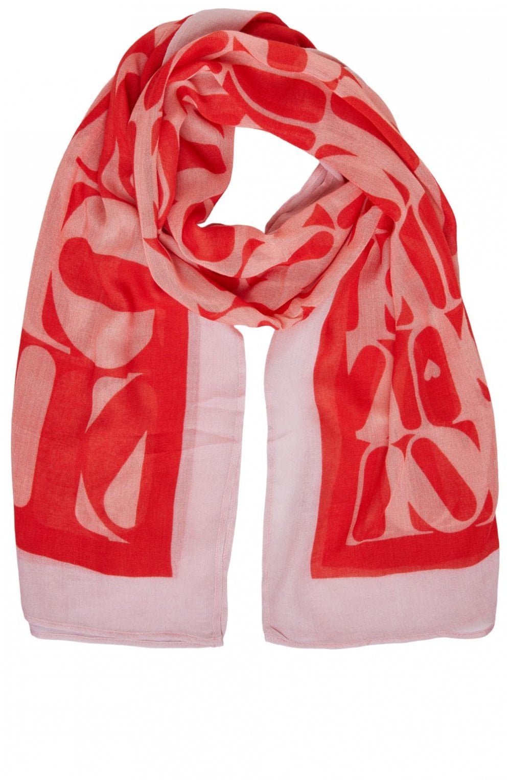 Pink Patterned Scarf