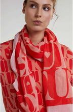 Pink Patterned Scarf