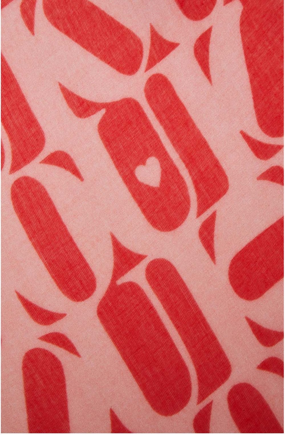 Pink Patterned Scarf