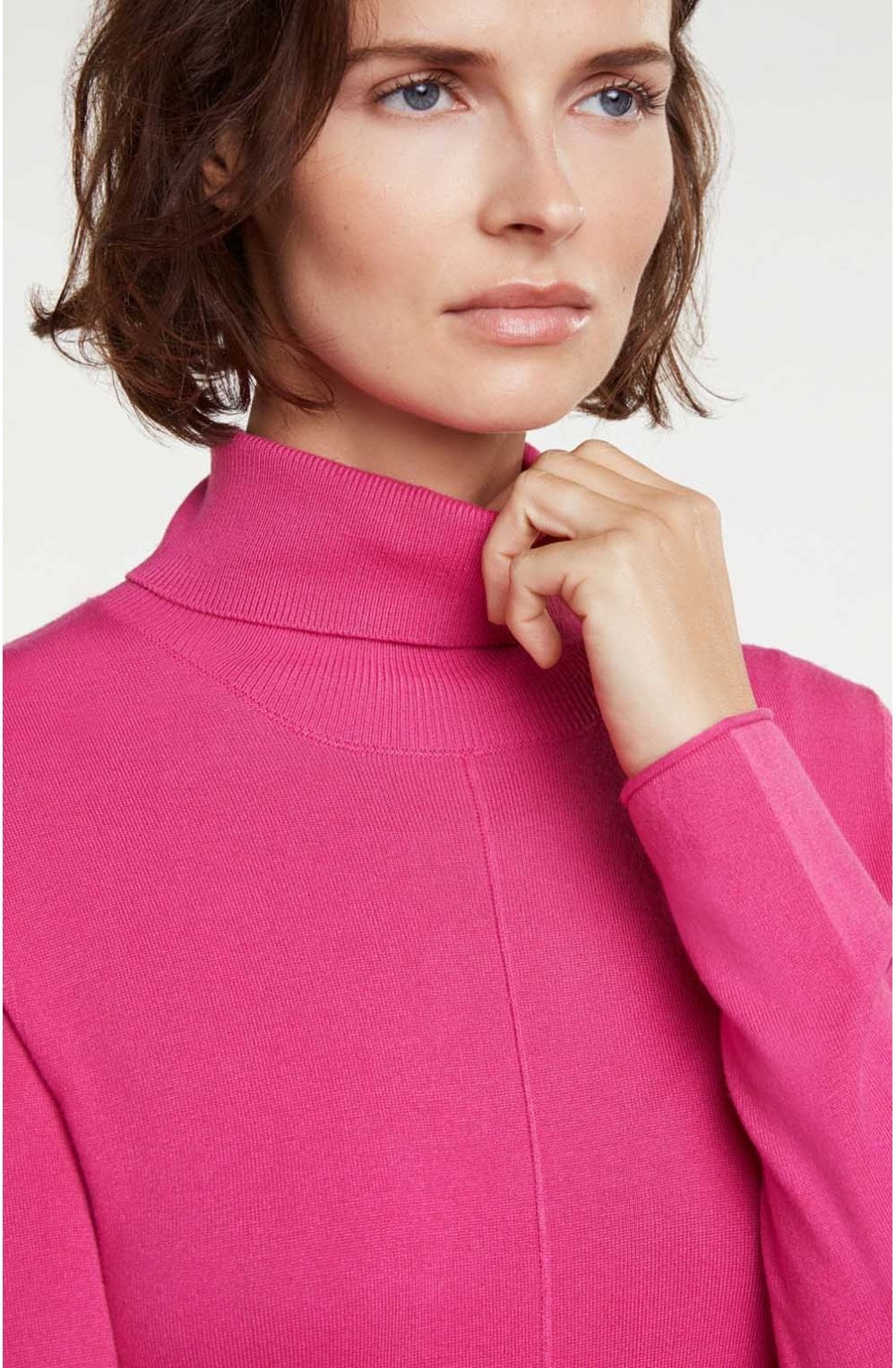 Pink Polo Neck Jumper