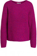 Pink Purple Ribbed Jumper