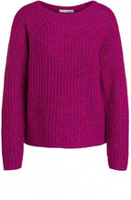 Pink Purple Ribbed Jumper
