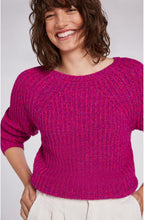 Pink Purple Ribbed Jumper