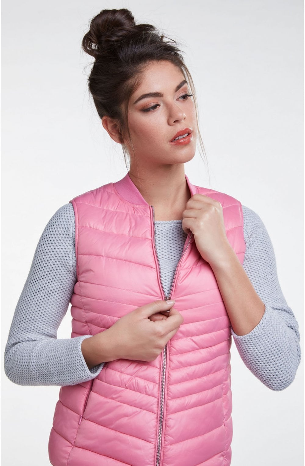 Pink Quilted Waistcoat