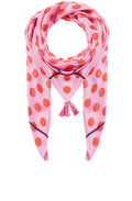 Pink & Red Spot Print Scarf