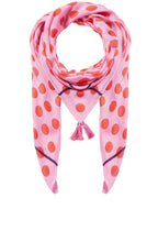 Pink & Red Spot Print Scarf