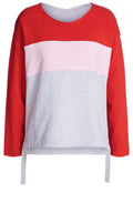 Pink Red striped Sweatshirt