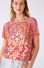 Pink Retro Drawstring Blouse