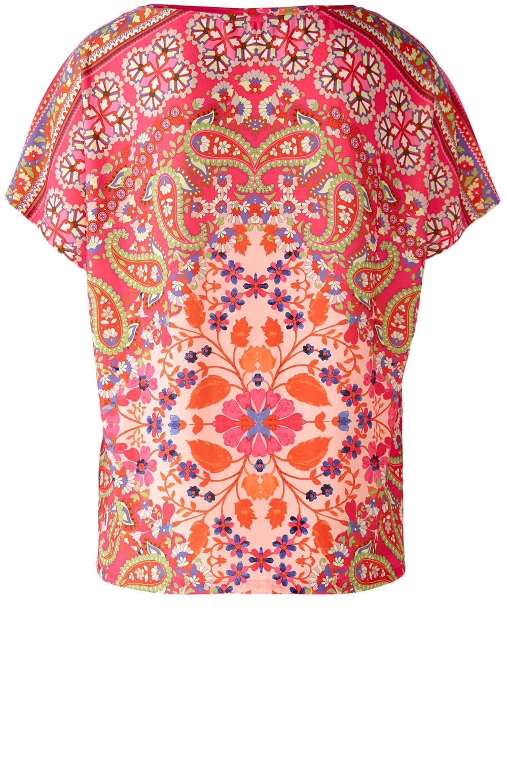 Pink Retro Drawstring Blouse