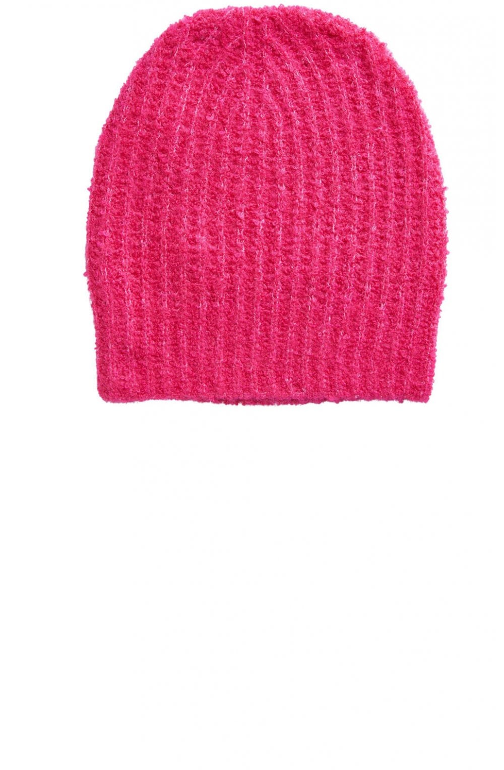 Pink Ribbed Knit Hat