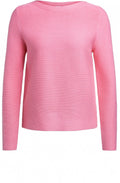 Pink Ribbed Knit Jumper