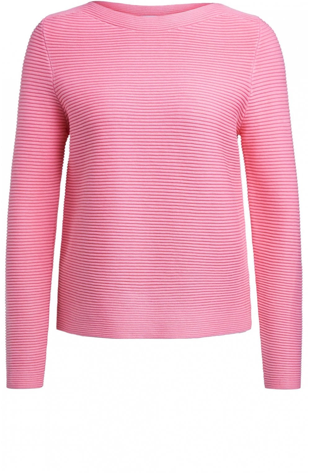 Pink Ribbed Knit Jumper