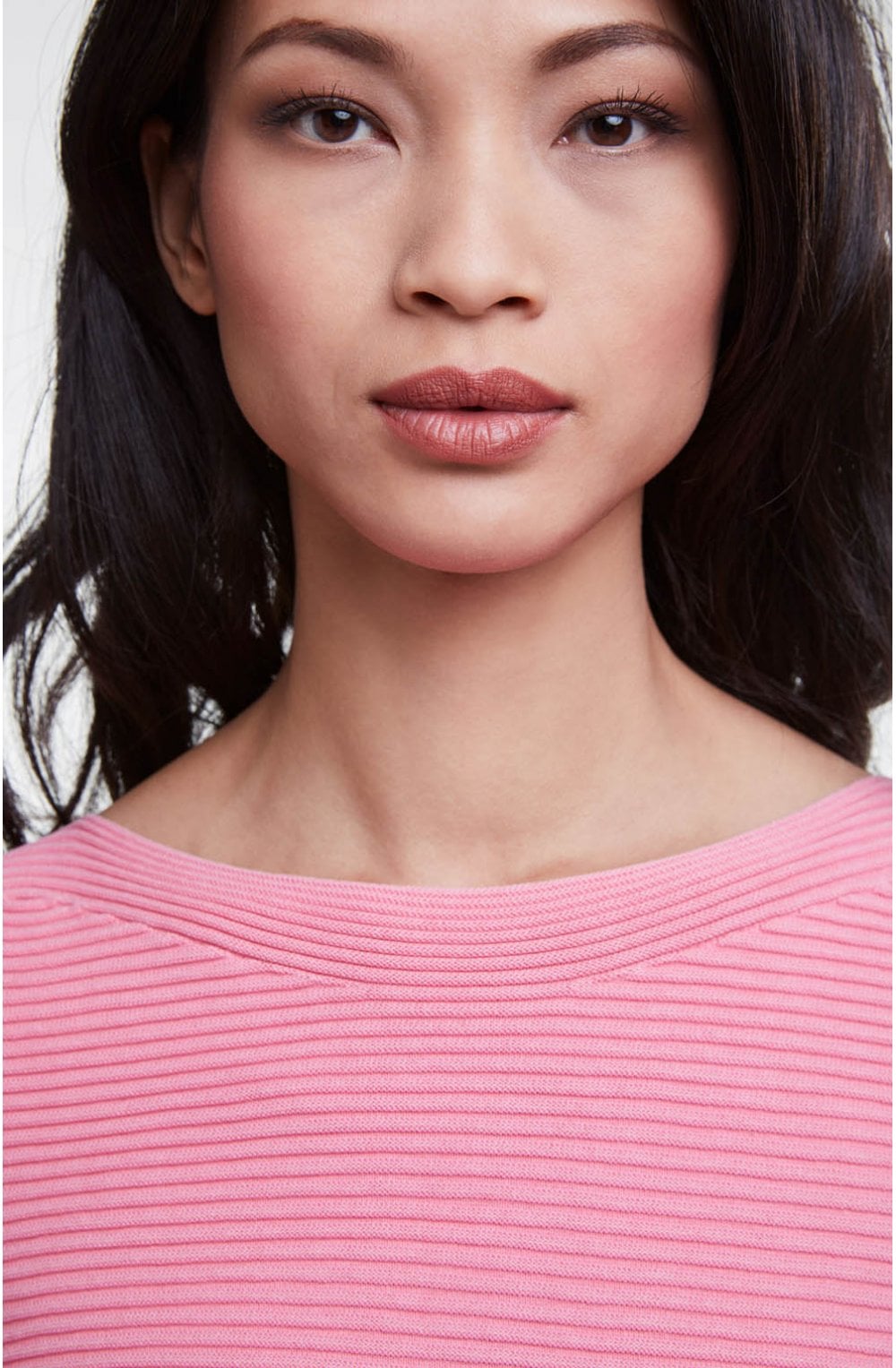 Pink Ribbed Knit Jumper