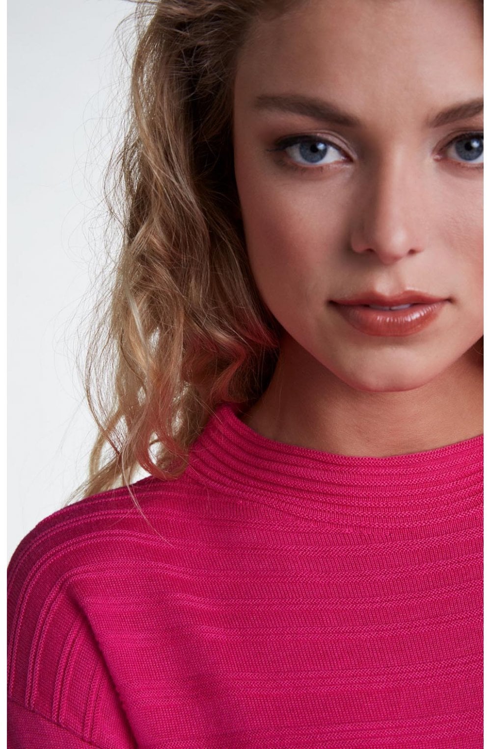 Pink Ribbed Knit Jumper
