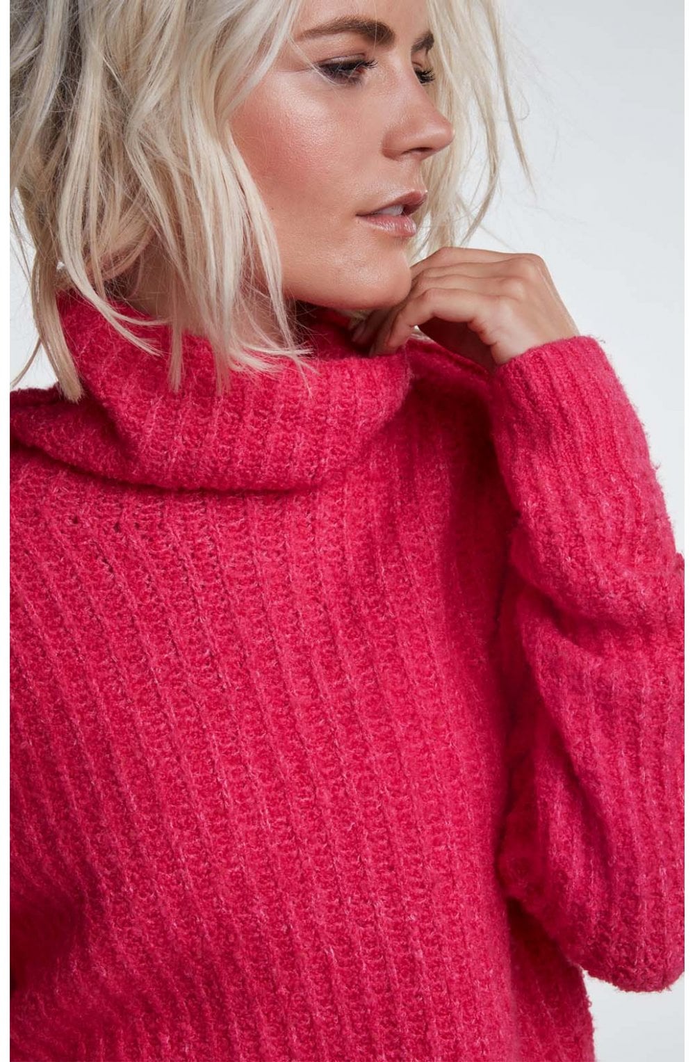 Pink Roll Neck Jumper