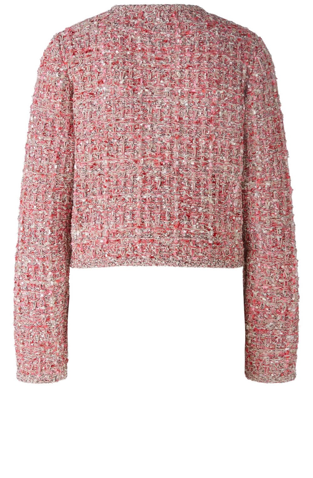 Pink Rose Boucle Yarn French Style Cardigan