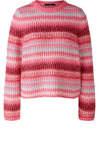 Pink Rose Jacquard Stripes Jumper